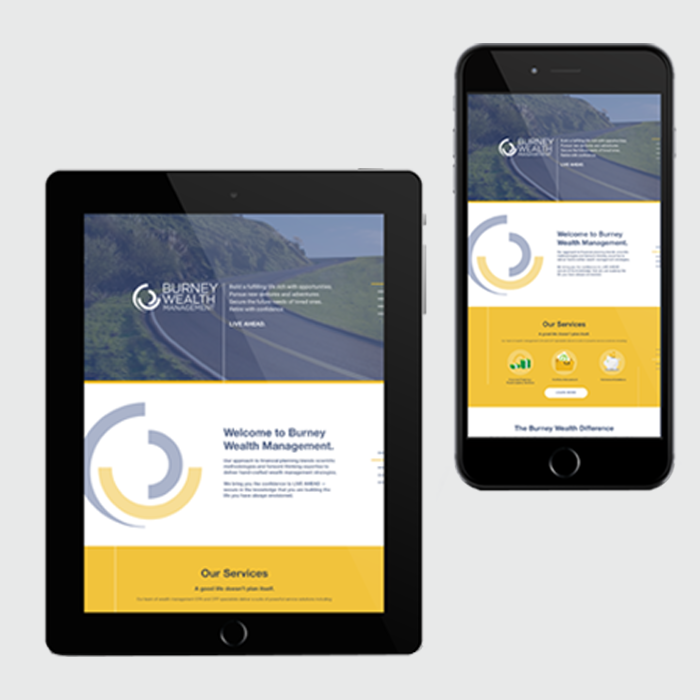 Gigawatt Group designed a new website for Burney Wealth Management as part of their visual branding project.
