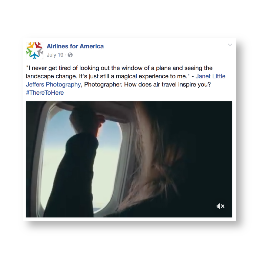 Gigawatt group worked with multiple airlines as part of the social media marketing campaign for A4A.