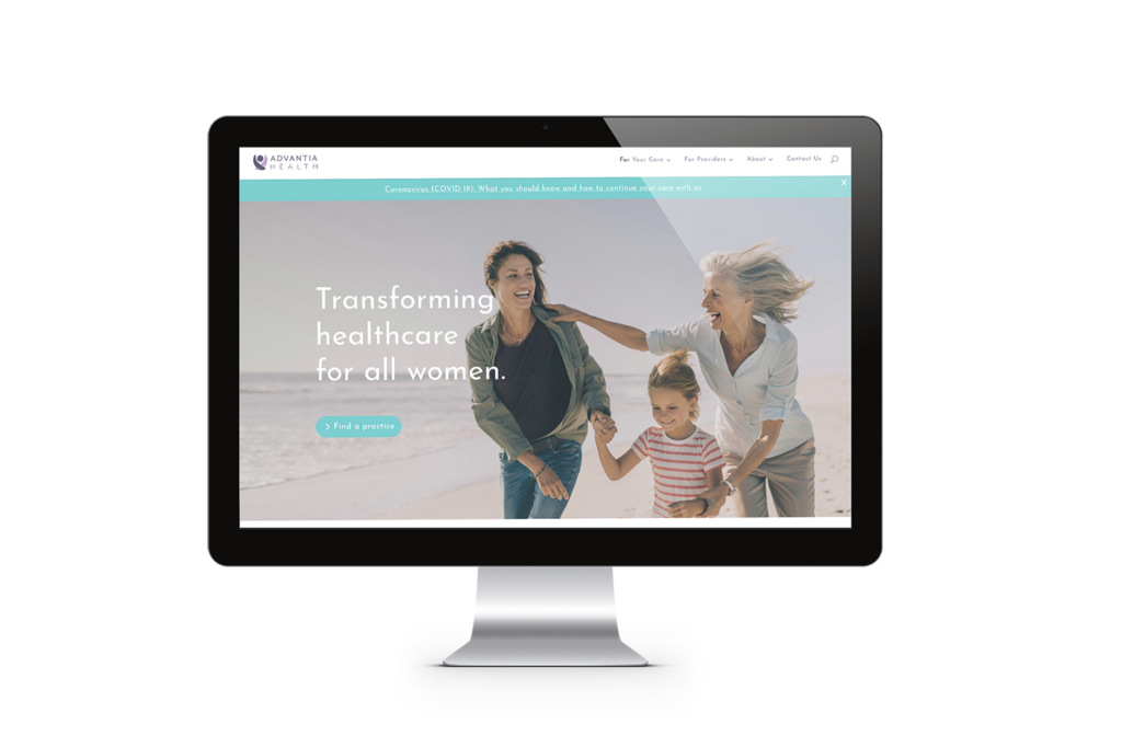 Gigawatt Group designed and hosted the website for Advantia Health, updating their branding in the process.