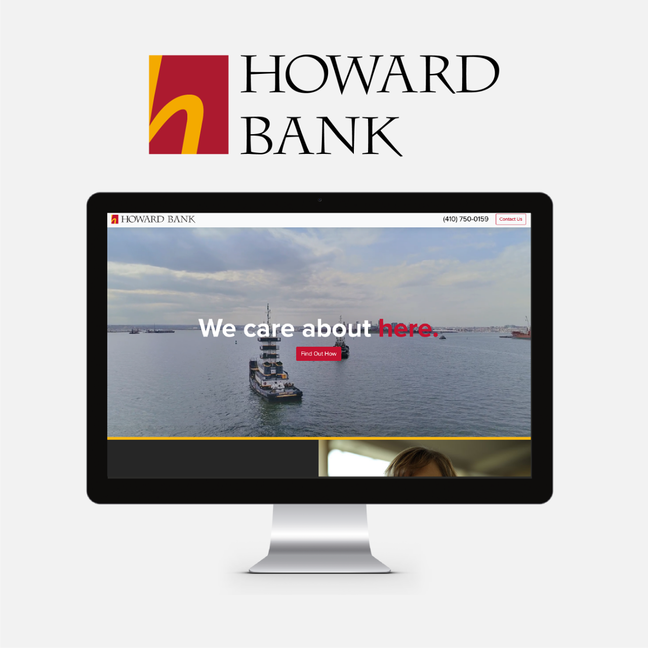 howard bank web design mockup