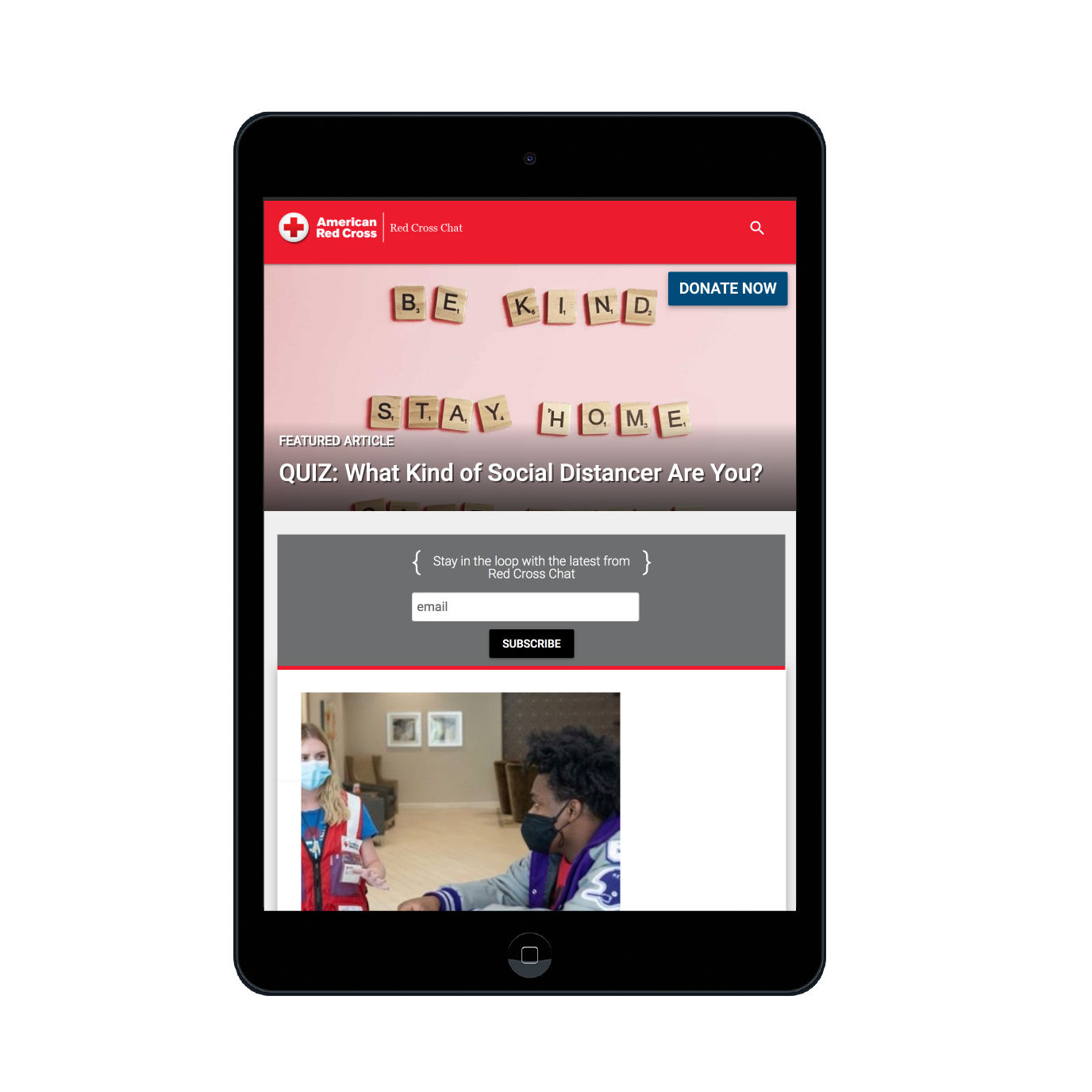 tablet view american red cross